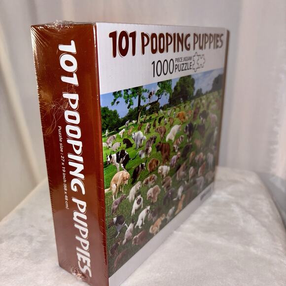 Funwares 101 Pooping Puppies 1000 Piece Jigsaw Puzzle Dog Gift NEW sealed - Picture 3 of 6